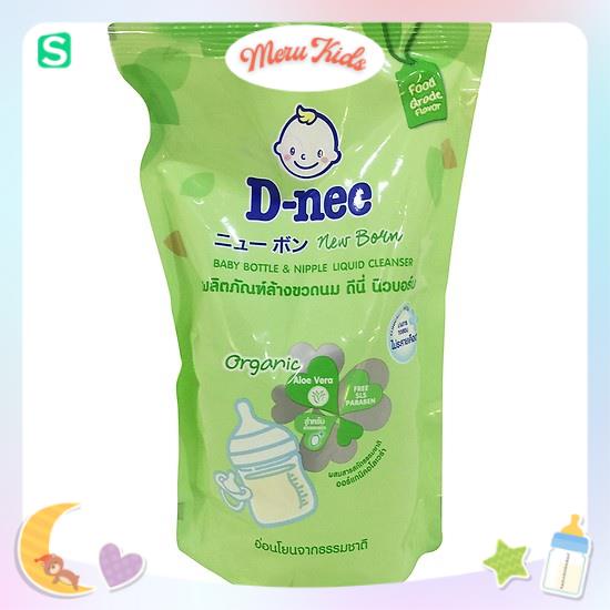 Nước rửa bình, nước rửa rau củ DNEE ORGANIC Thái an toàn cho bé dạng túi 600ml và chai 620ml