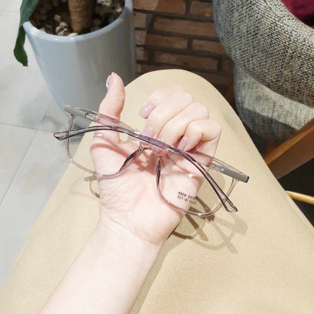 Kính mắt vuông bầu gọng dẻo Qiwa Eyewear 8088, Gọng kính cận nhựa dáng basic dễ đeo | BigBuy360 - bigbuy360.vn