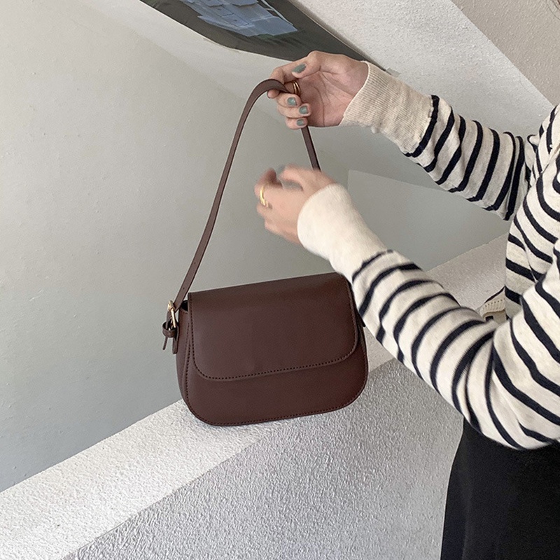 Túi đeo chéo thiết kế đơn giản phong cách retro thời trang cho nữ