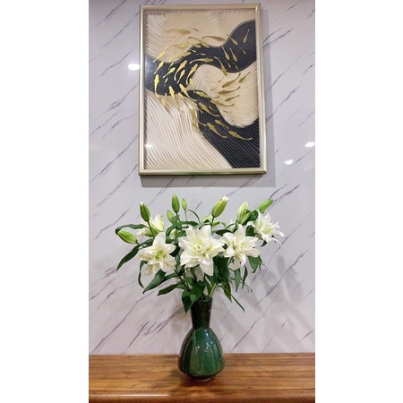 Lọ hoa men hoả biến cao 30cm Bát Tràng