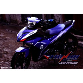 Tem trùm exciter 150 monster xanh chỉ trắng