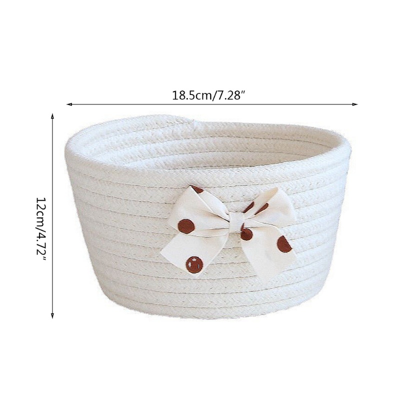 Giỏ Đựng Đồ Bằng Dây Cotton Bện Thủ Công Phong Cách Bắc Âu Đơn Giản Sắp Xếp Gọn Gàng Cho Nhà Tắm