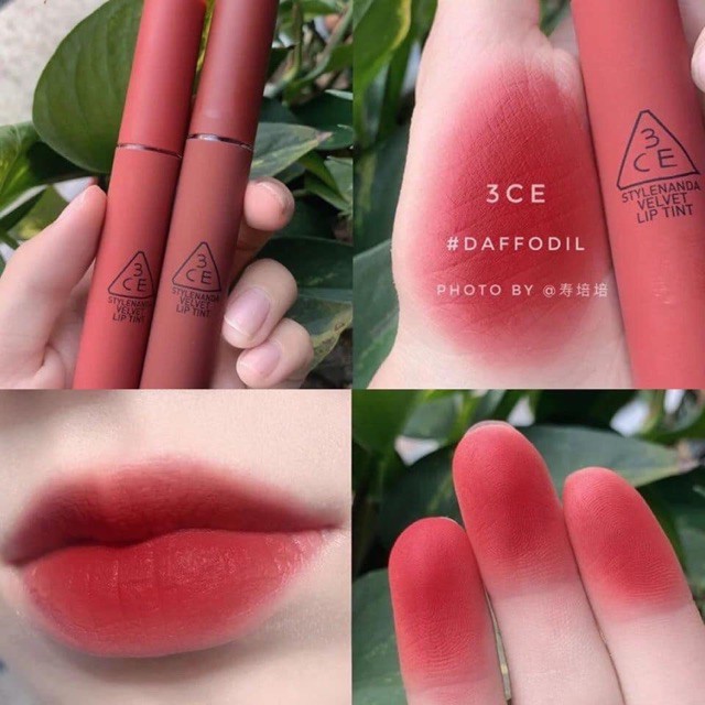 Son Kem Lì 3CE Velvet Lip Tint #DAFFODIL (Đỏ Đất) Chính hãng