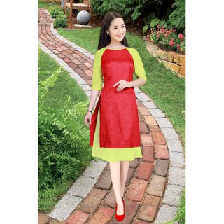 SET ÁO DÀI CÁCH TÂN GẤM KÈM CHÂN VÁY