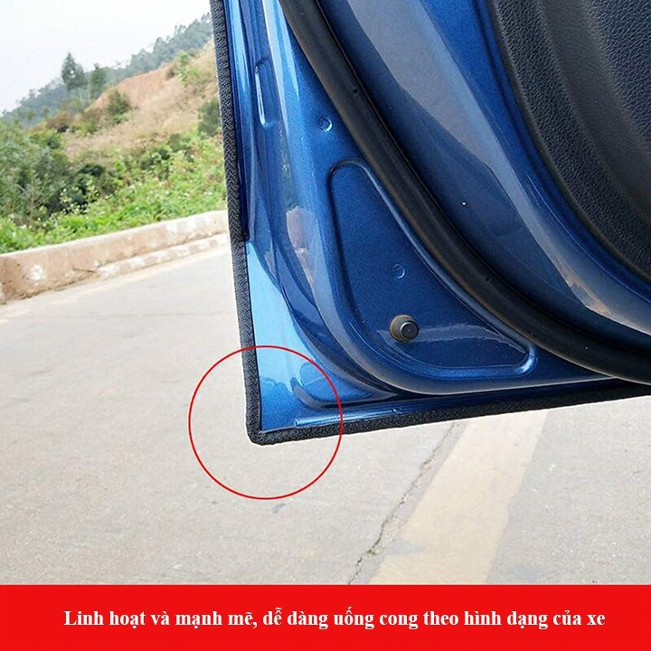 6mét Cuộn Gioăng lõi thép chữ U nẹp viền cửa xe oto, nẹp chữ U lõi thép, nẹp chống trầy cửa xe hơi