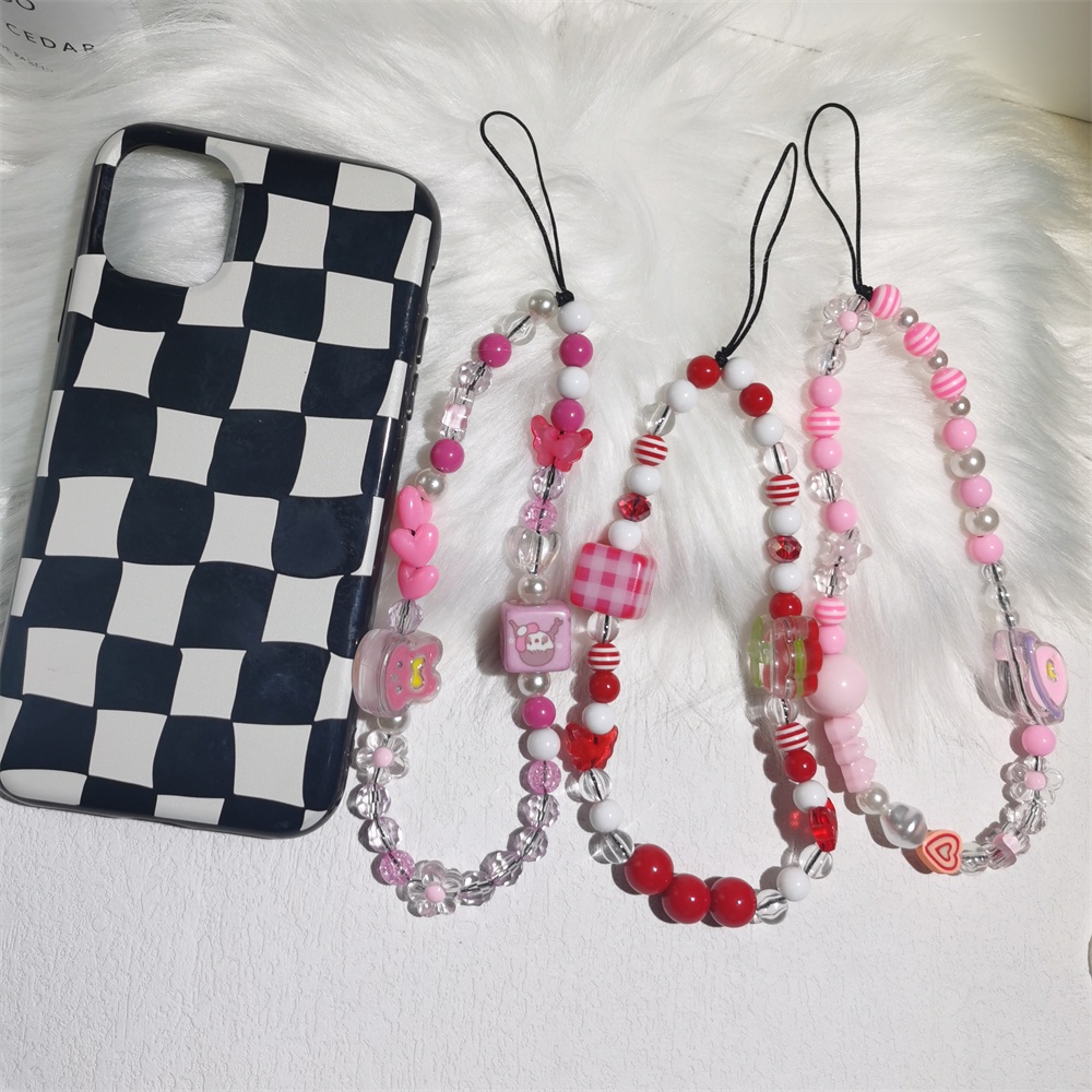 Ốp Điện Thoại Acrylic Hình Hoa Nhiều Màu Dễ Thương Chống Thất Lạc Kèm Dây Đeo Chuỗi Hạt Cho L100 L101 L102