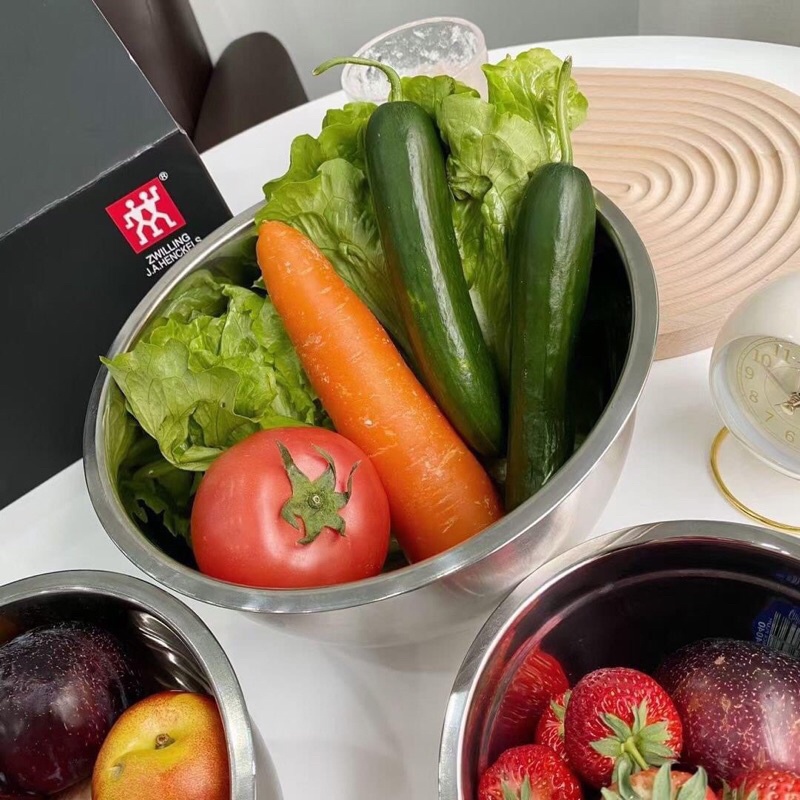 Set 3 Âu Trộn Inox Sáng Bóng Đựng Thức Ăn