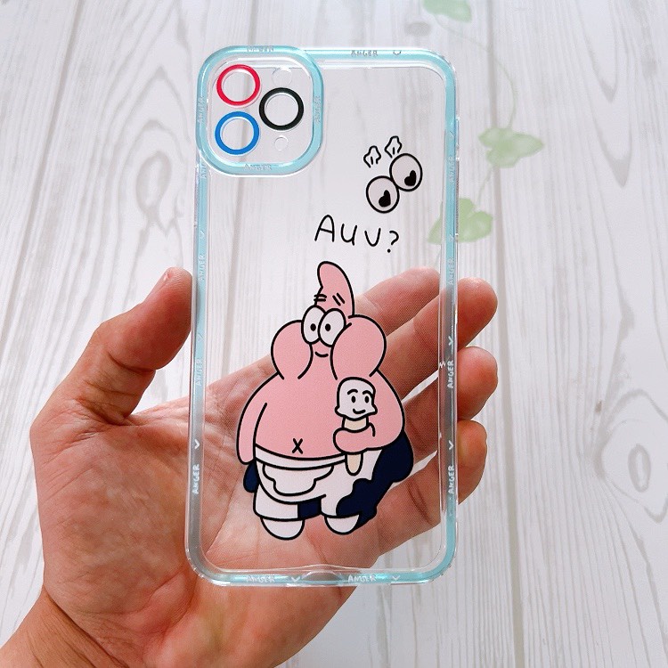 Ốp chống bẩn vuông viền cute iphone 6 plus/6s plus/X/XS/XS MAX/11/11 PRO MAX
