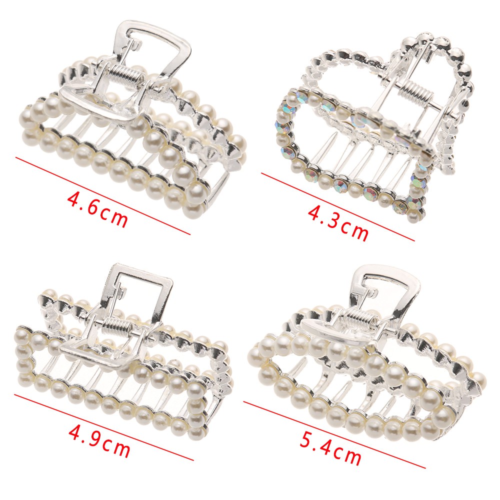 (Hàng Mới Về) Kẹp Tóc Móng Vuốt Bằng Hợp Kim Đính Ngọc Trai Nhân Tạo Dành Cho Nữ Mihan1