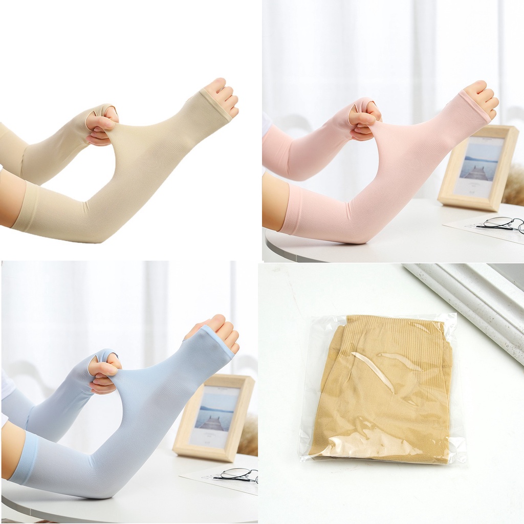 Ống tay chống nắng Hàn Quốc cao cấp, găng tay chống nắng nam nữ, tay áo chống nắng