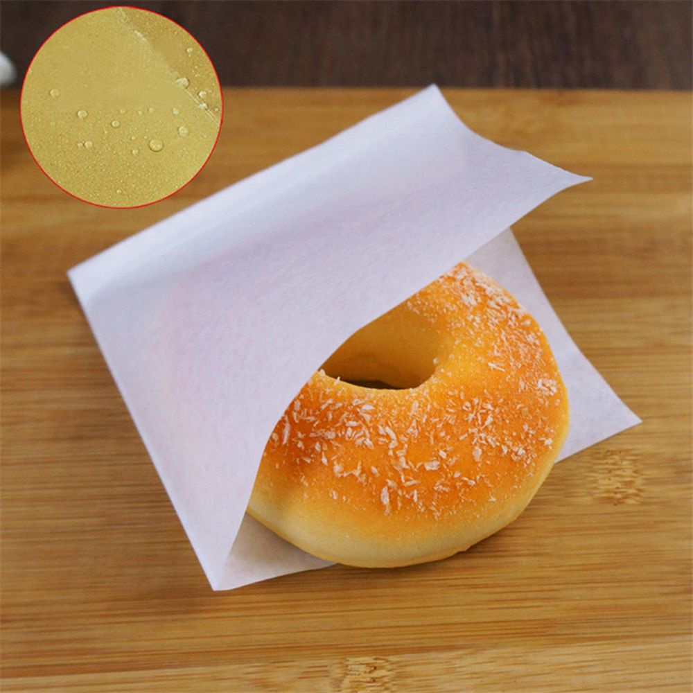 Set 100 túi giấy kraft đựng bánh donut nhiều màu sắc chống dầu nhỏ gọn cho nhà bếp