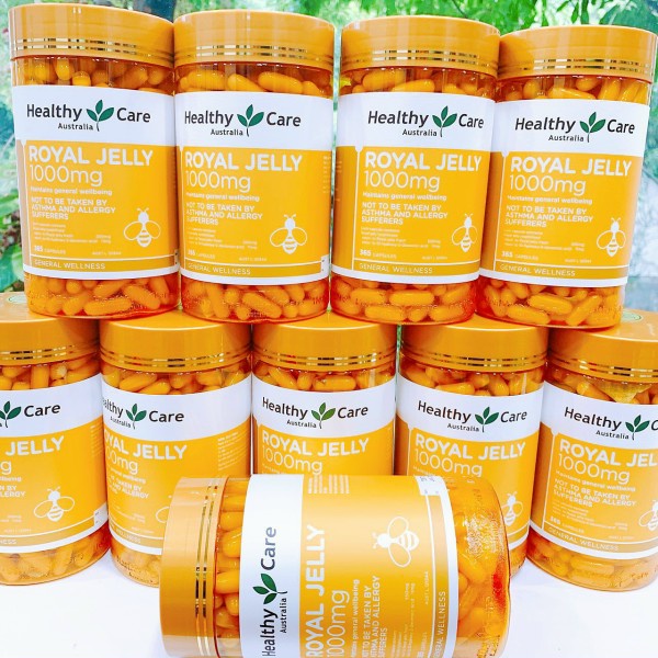 [ Mẫu mới 2022 ] Sữa ong chúa Healthy Care Royal Jelly 1000mg 365 viên