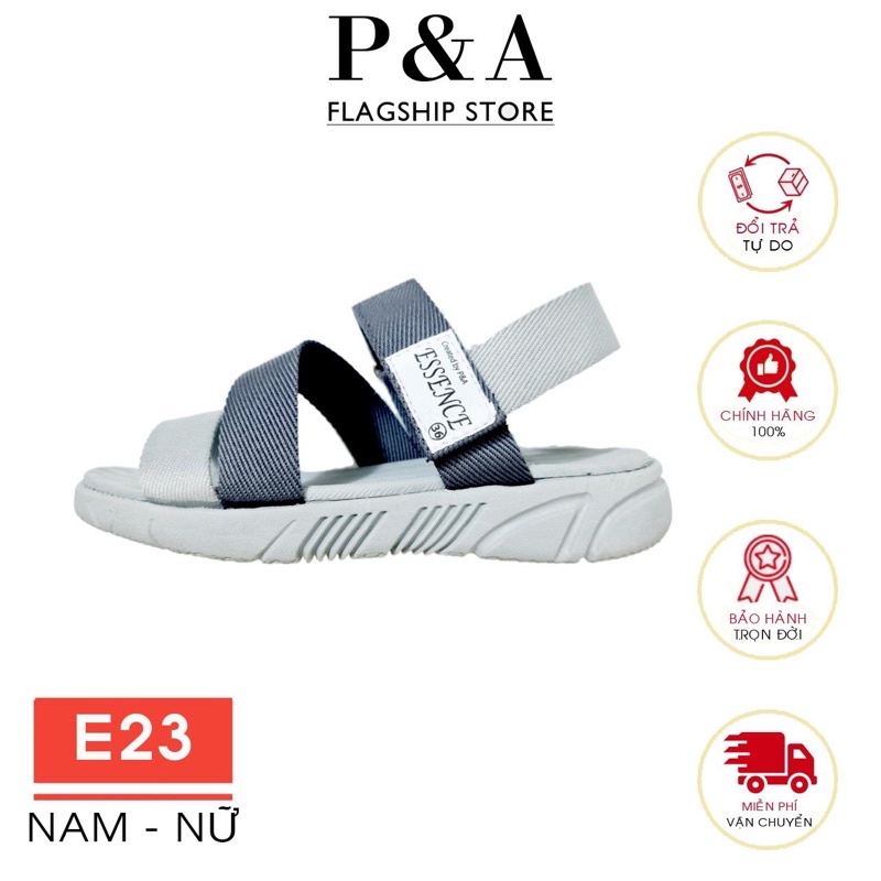 GIÀY SANDALS P&A NAM/ NỮ E23 SIÊU NHẸ SIÊU ÊM ĐẾ PHYLON MAU KHÔ