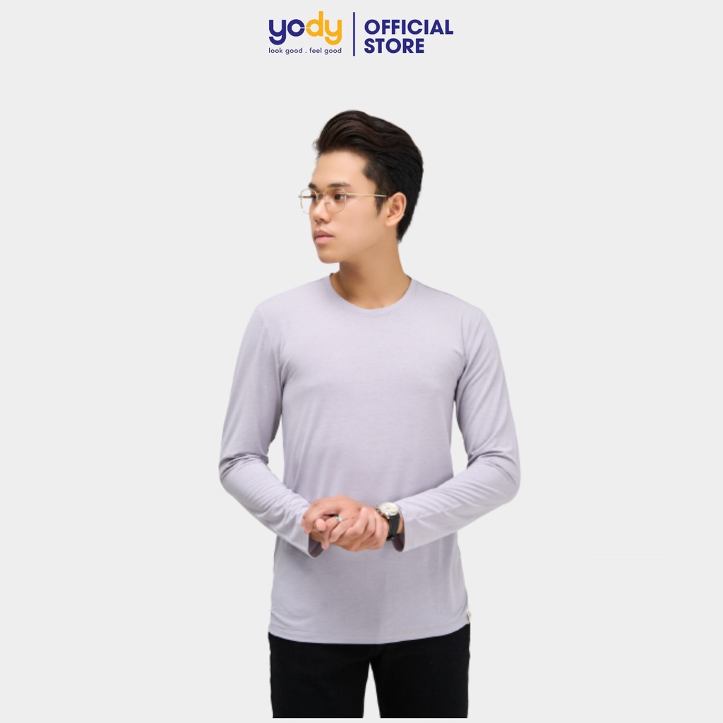 Áo thun nam YODY dài tay giữ nhiệt mặc thu đông chất cotton mềm mịn ATM4075 | BigBuy360 - bigbuy360.vn