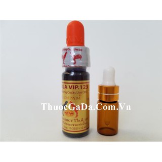 Thuốc gà đá mega vip 123 nhỏ giọt tăng bo tải cựa cho gà đá chiếc lẻ 2ml
