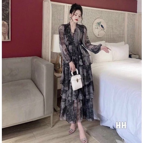 Váy hoa tầng siêu đẹp