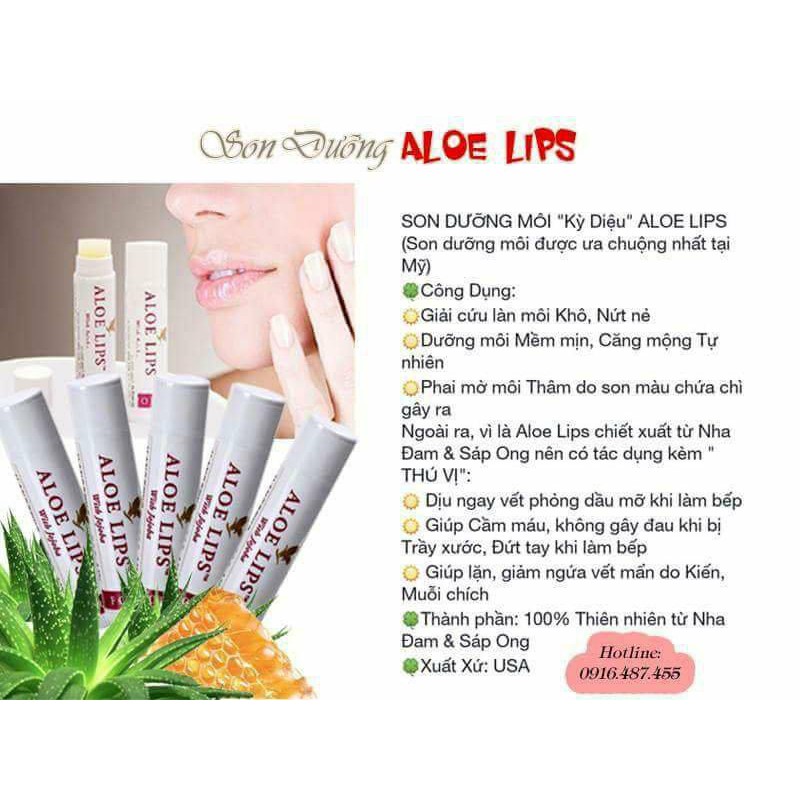 [Mã 252FMCGSALE giảm 8% đơn 500K] 6 thỏi son dưỡng môi aloe lips