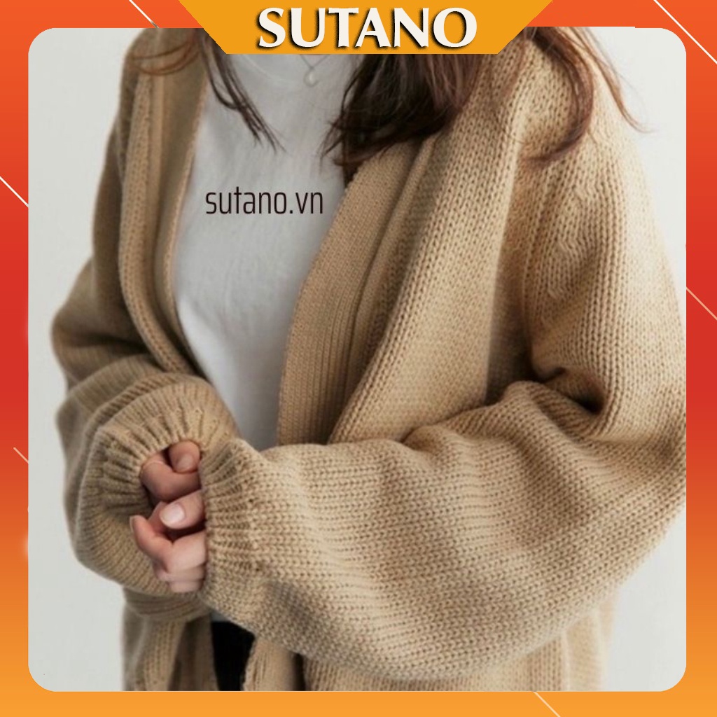 Áo khoác len nữ cadigan mùa thu đông dày dặn hàng Quảng Châu cao cấp A449 SUTANO | BigBuy360 - bigbuy360.vn