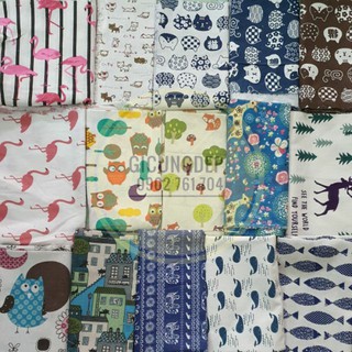 Vải canvas/ vải bố các mẫu con vật size 50cm x 50cm