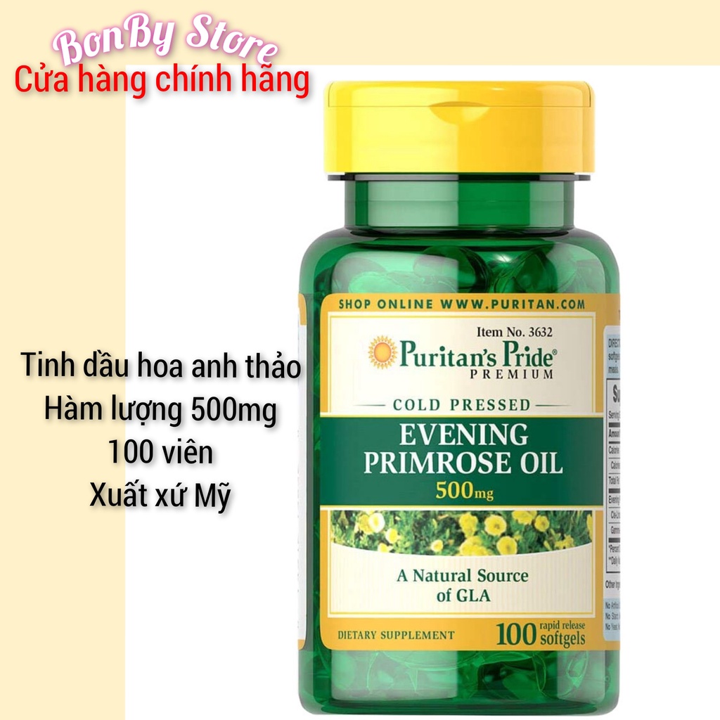 (BILL US) TINH DẦU HOA ANH THẢO PURITIAN'S PRIDE 500MG 100v | BigBuy360 - bigbuy360.vn