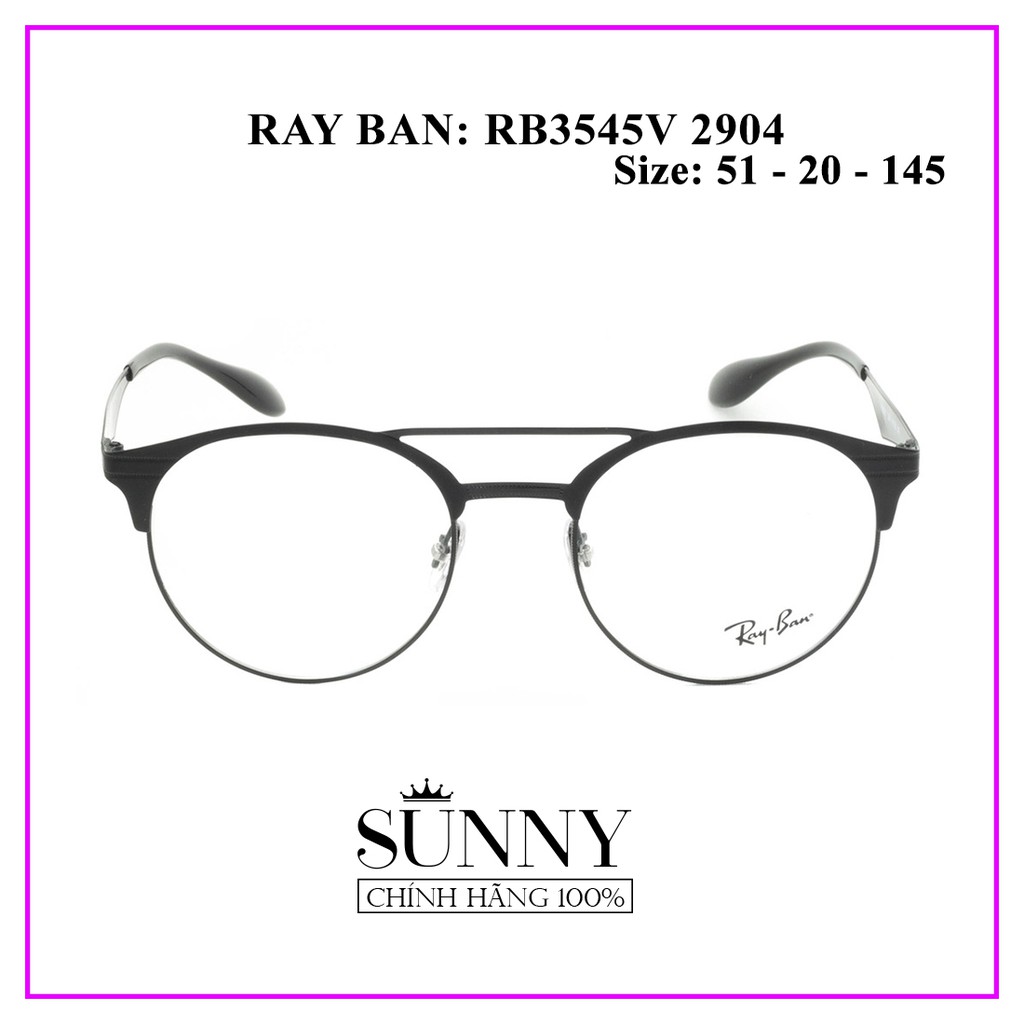 Gọng kính Rayban - RB3545V 2904 - sp chính hãng kèm tem chống hàng giả của bộ công an, thiết kế dễ đeo bảo vệ mắt