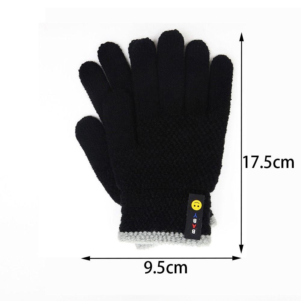 Găng Tay Đan Len Hình Mặt Cười Dễ Thương Cho Bé