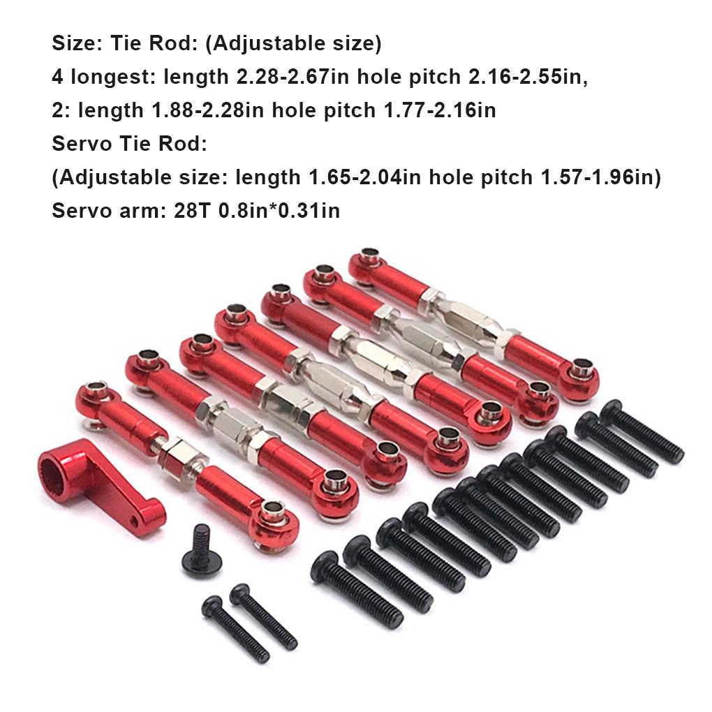 Thanh Nối Động Cơ Servo Có Thể Điều Chỉnh Thay Thế Cho Xe Tải Điều Khiển Từ Xa WLtoys 144010 144001