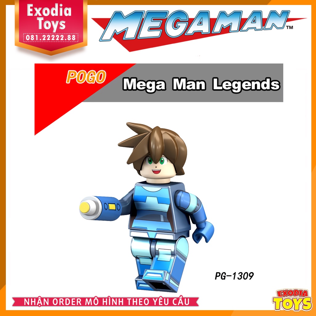 Xếp hình Minifigure Nhân vật trò chơi Rockman (Mega Man) - Đồ Chơi Lắp Ghép Sáng Tạo - POGO PG8137