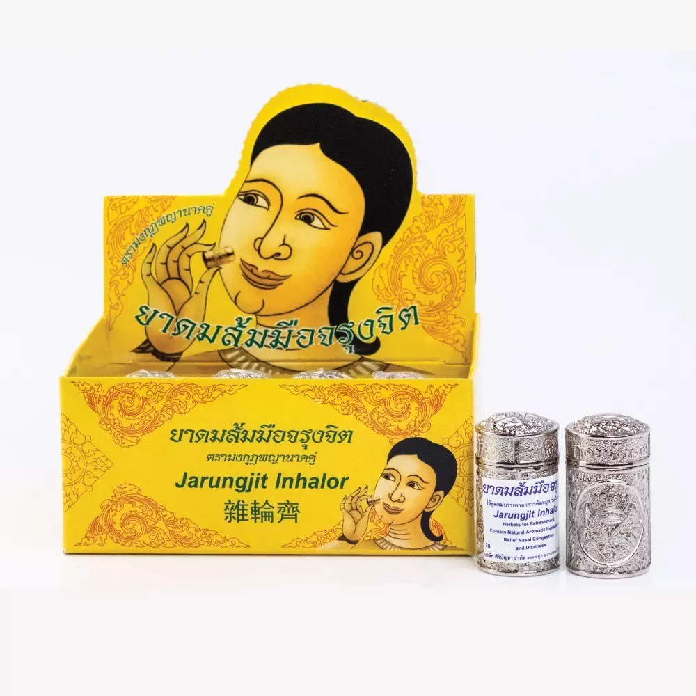 🎈 Dầu Hít Xoang Bạc - Vàng Jarungjit Inhalor Thái Lan ❃