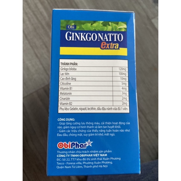 Ginkgo Natto Extra-Hoạt huyết dưỡng não.