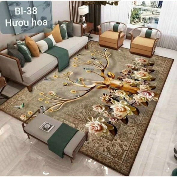 Thảm trang trí kích thước lớn - thảm trải sàn decor phòng khách, phòng ngủ cực sang