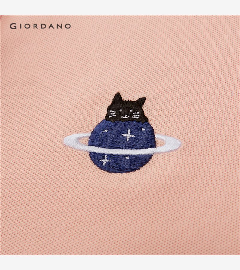Áo thun Polo thêu hình Giordano 13311003 cho nữ | BigBuy360 - bigbuy360.vn