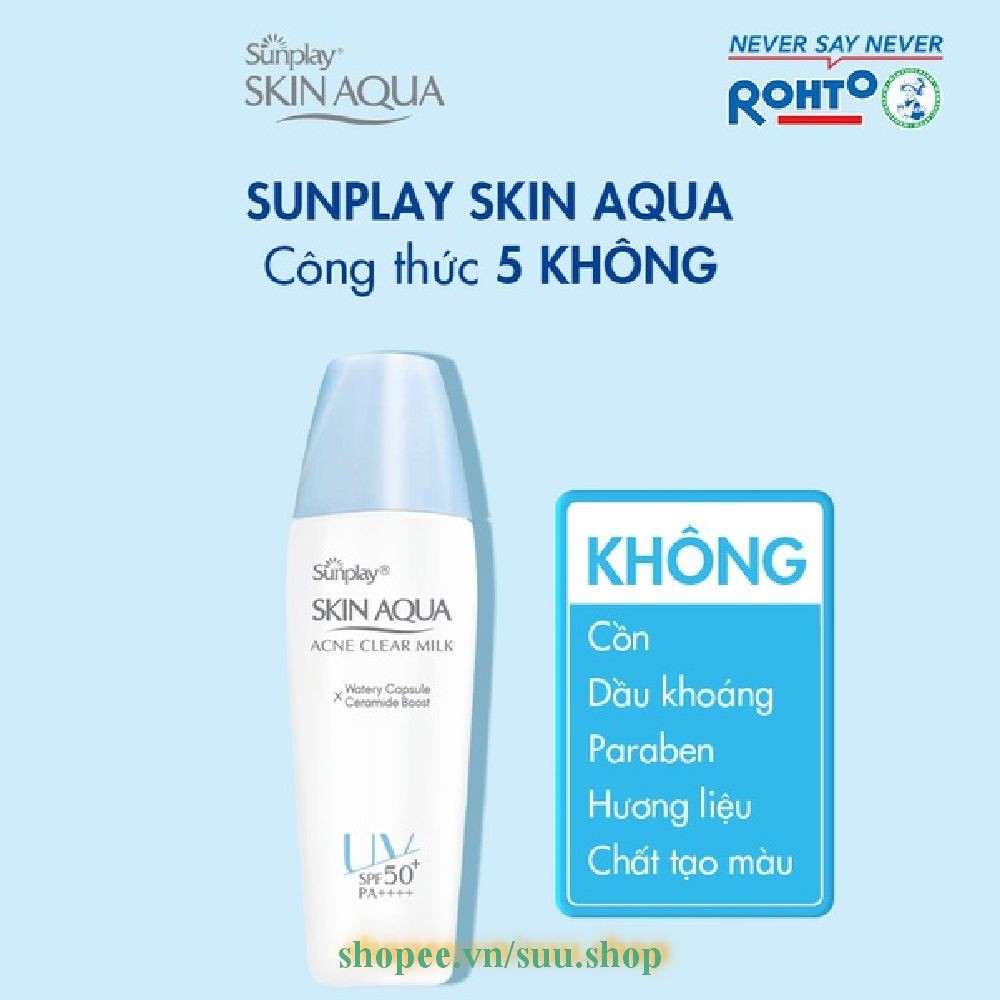 Sữa Chống Nắng 25G Sunplay Skin Aqua Acne Clear SPF 50+ PA++++ Dưỡng Da Ngừa Mụn, suu.shop Cam Kết 100% Chính Hãng. | BigBuy360 - bigbuy360.vn