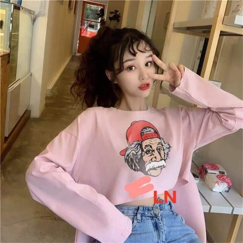 Áo croptop ông già và số 38 tay dài LN11