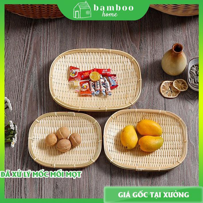 Mẹt tre THE BAMBOO phong các Nhật Bền Đẹp dùng trang trí decor đựng kẹo bán hàng Việt Nam