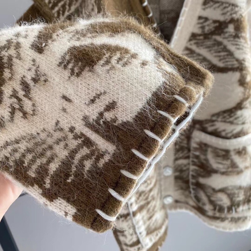 Áo khoác len mohair totem thời trang thương hiệu Pronouns cao cấp mẫu mới