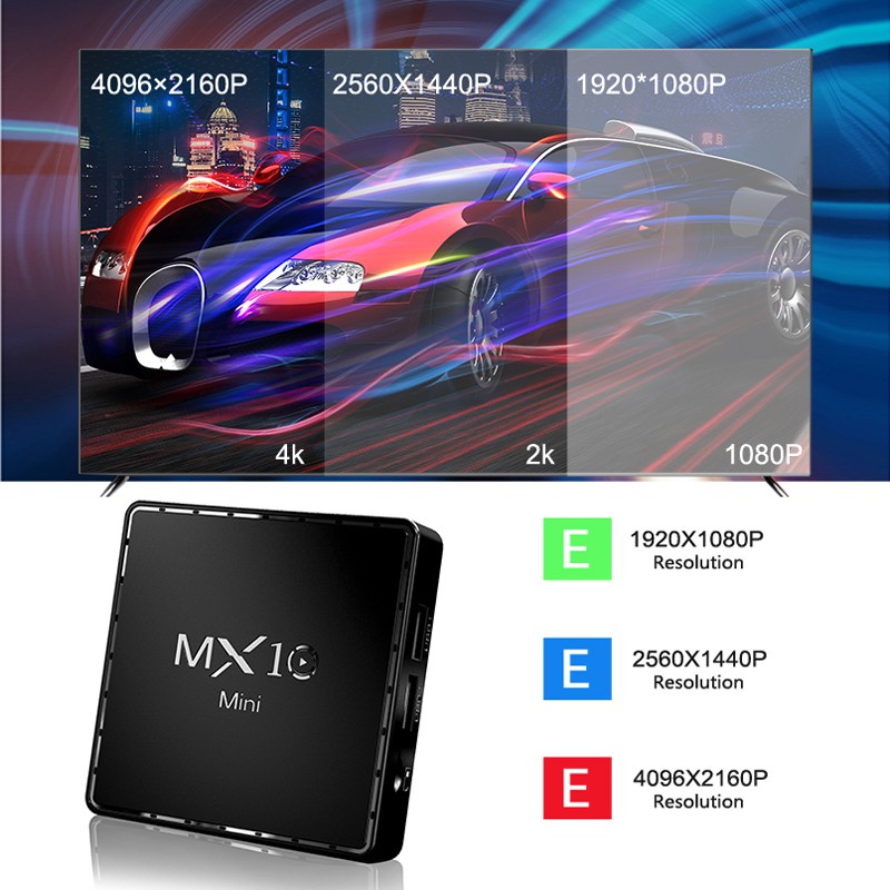 Android tv box, tivi box thiết kế nhỏ gọn, Ram 2G, bộ nhớ 16G, android 10.0 mới nhất hiện nay,bảo hành 12 tháng MX10MINI