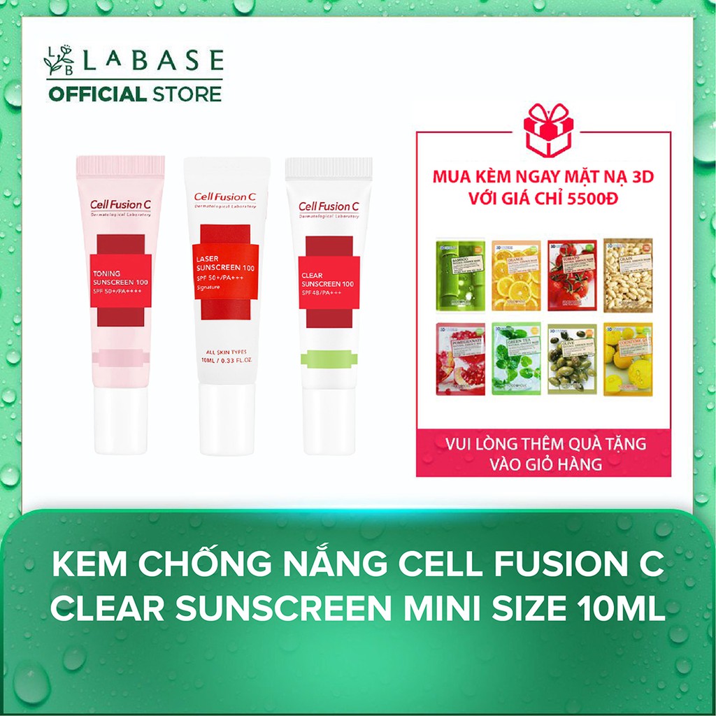 Kem chống nắng Cell Fusion C Clear Sunscreen mini size 10ml