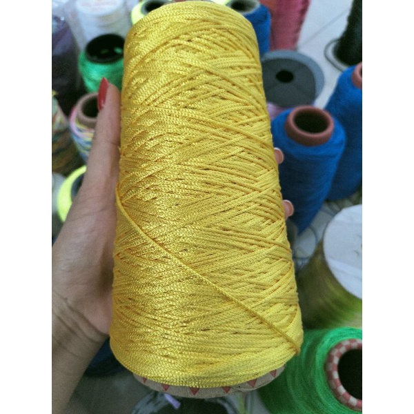 Cuộn dây tim 1mm màu vàng làm handmade nặng 300g dài 200m