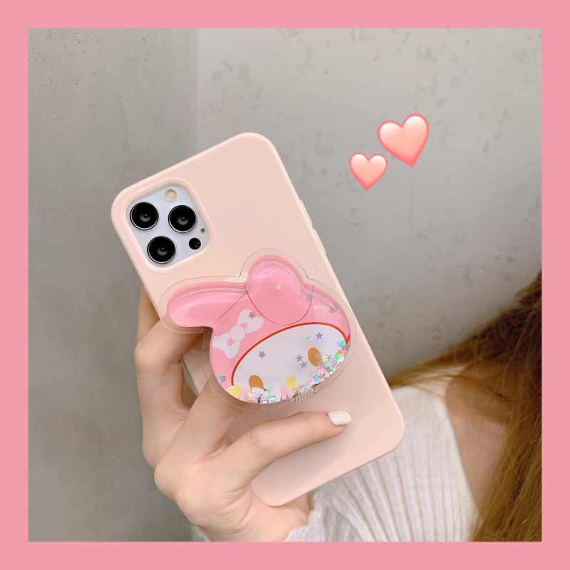 Ốp điện thoại mềm phối giá đỡ hình thỏ melody cho SAMSUNG J2 J7 PRIME J5 J4 PLUS A6 A8 A9 A7 2018 note 8 9 10 plus