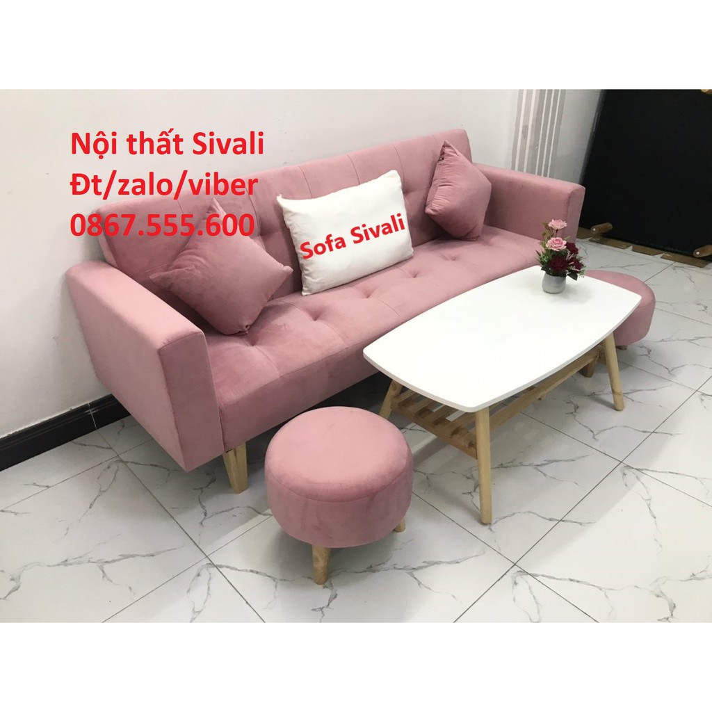 Bộ ghế dài sofa bed tay vịn phòng khách sopha sivali salon