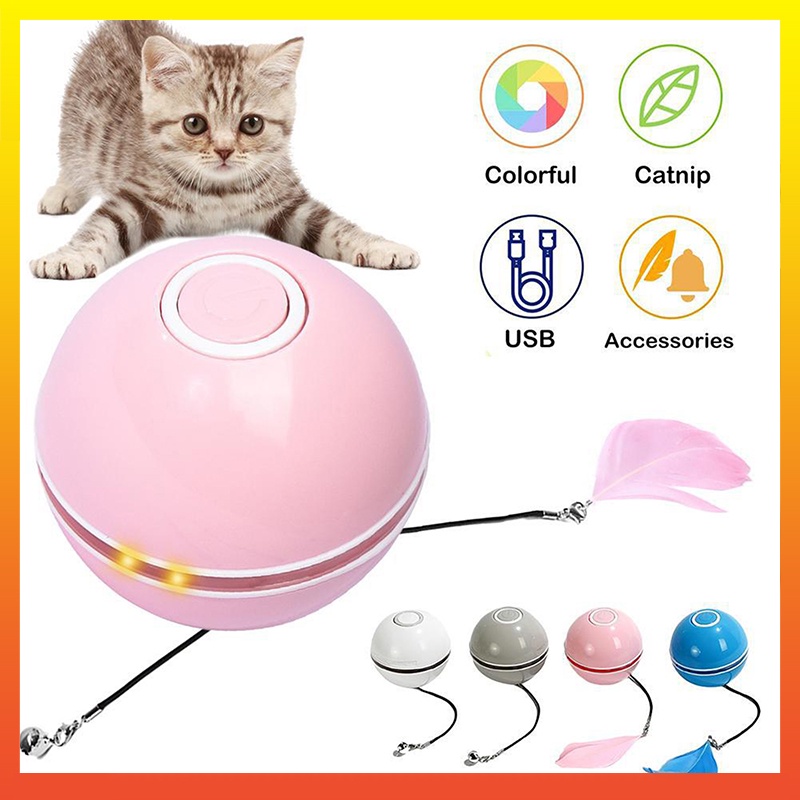 Đồ Chơi Quả Bóng Nhựa Đổi Màu Có Đèn LED Vui Nhộn Cho Mèo