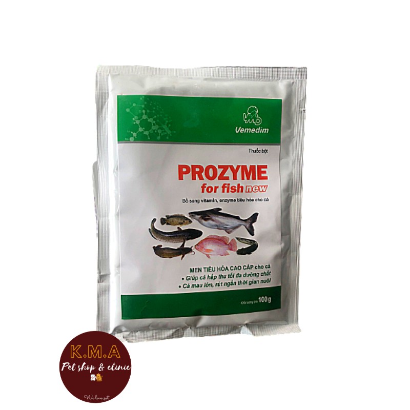 PROZYME FOR FISH  bổ sung vitamin enzyme cho cá cảnh, koi, lươn, ếch...