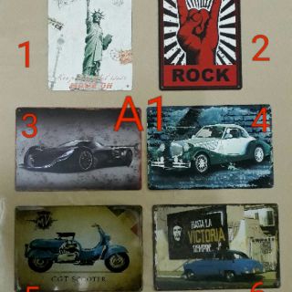 Bảng tranh thiếc vintage 20x30cm