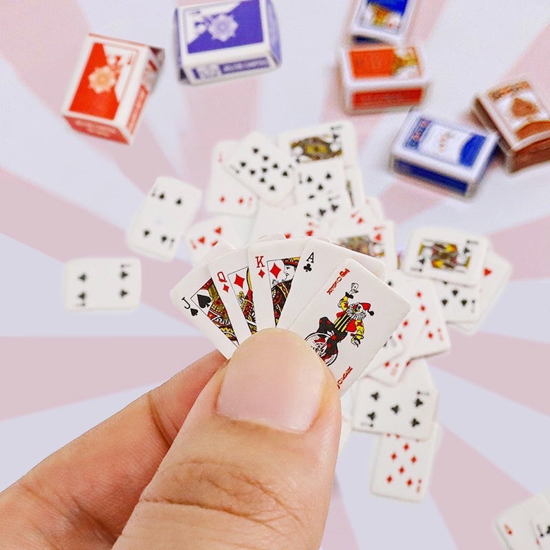 Bộ bài Tây poker 54 lá siêu mini tí hon cho nhà búp bê