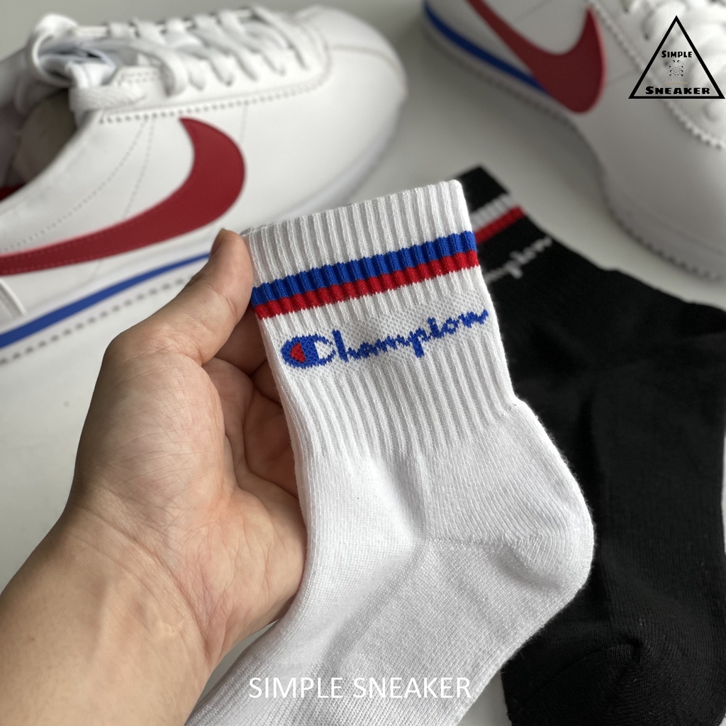 Tất Champion Cổ Lửng 💙FREESHIP💙Vớ Champion Cao Cấp Chính Hãng -  Chất Cotton Thấm Hút Chống Hôi Chân Chơi Thể Thao