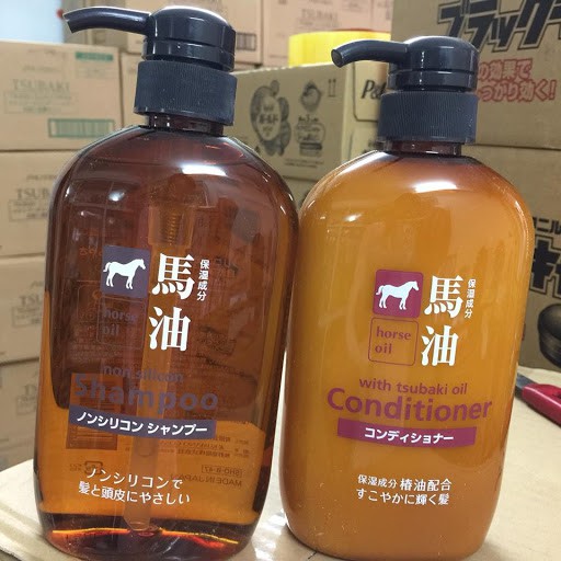 [Giá tốt] Cặp Dầu gội xả Horse Oil Nhật Bản - 100% Authentic - Chính hãng