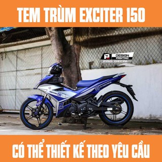 Tem Trùm Exciter 150 Fb Trắng Xanh