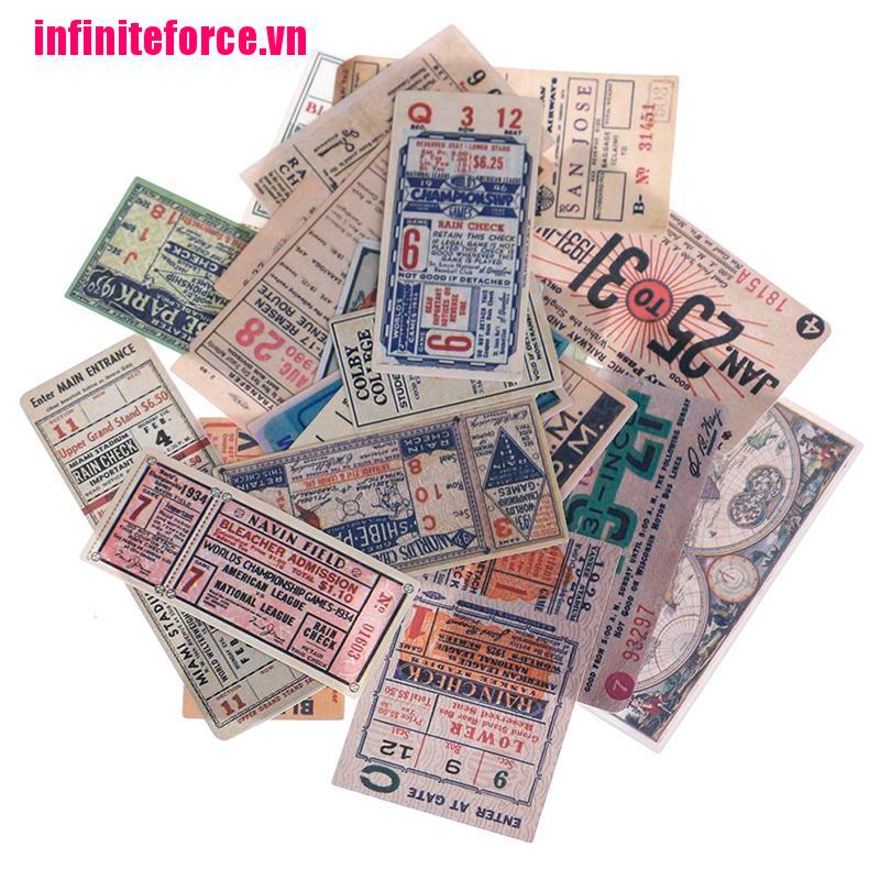 Set 22 Sticker Dán Trang Trí Sổ Tay Phong Cách Vintage