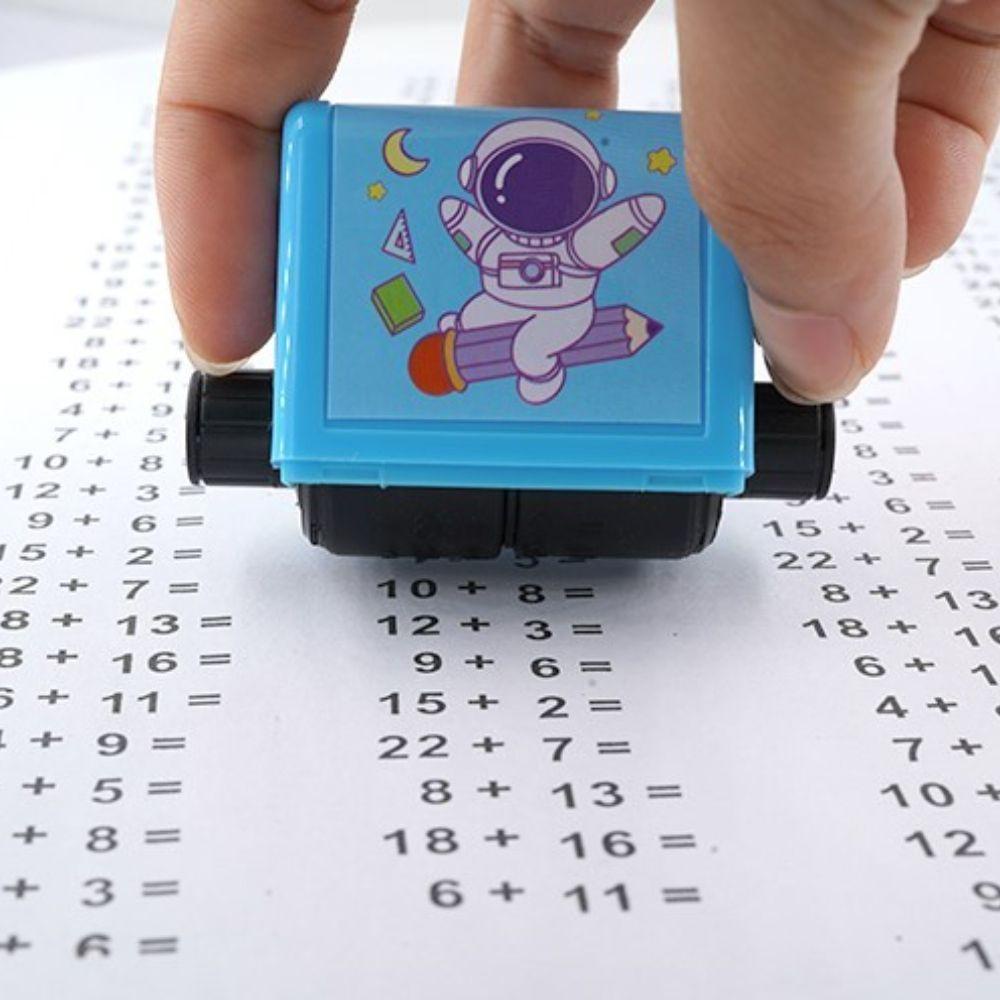 AUGUSTINE Con Dấu Lăn Số Kèm 100 Con Dấu In Số Giáo Dục Cho Bé